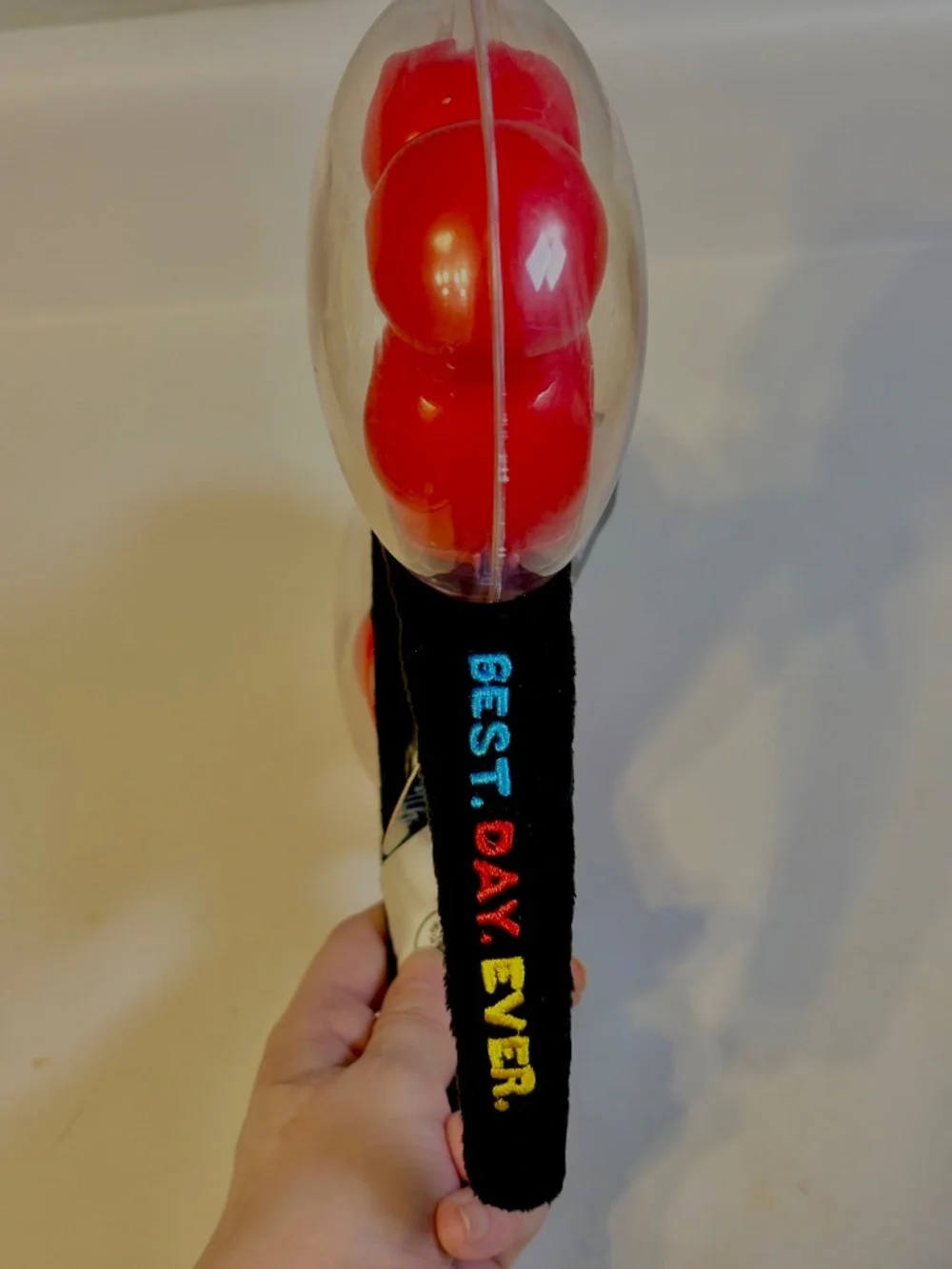 Disney Parks Mickey Mouse Ears Headband Light Up Red Balloons Best Day Ever NWT